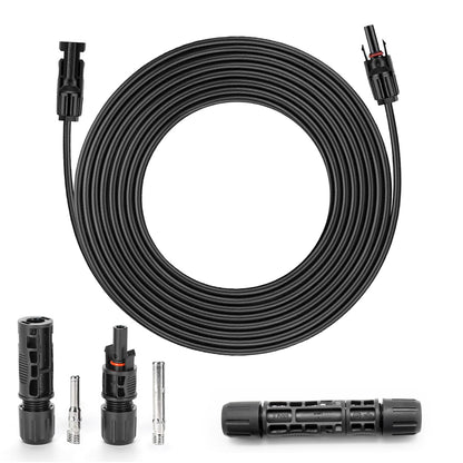 18ft Solar Cable Kit (Red & Black) with PV Solar Connectors