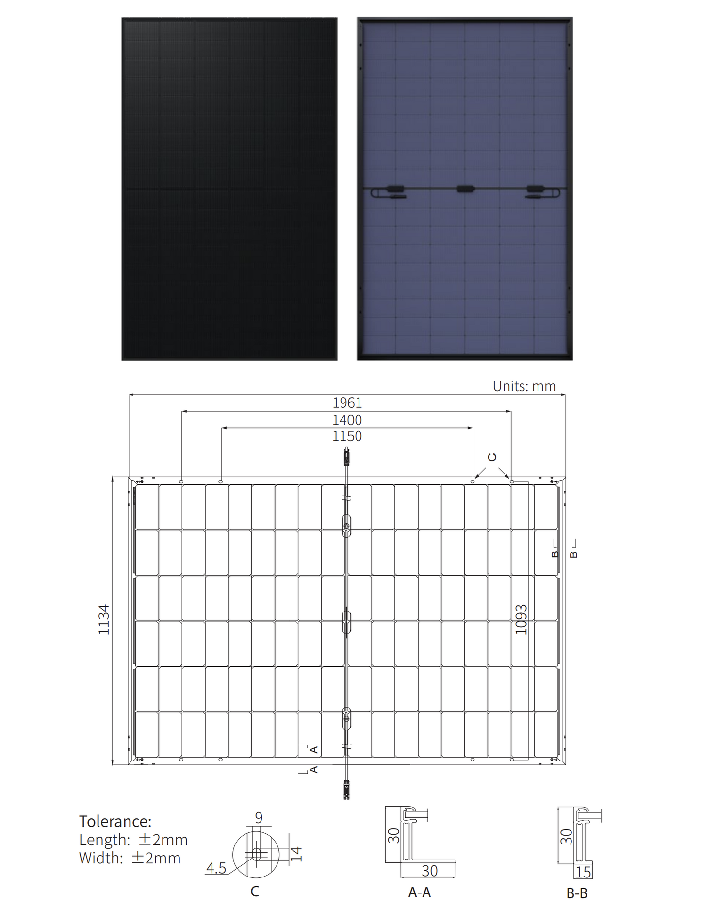 LONGi Hi-MO 7 LR8-54HGBB 500W N-type Bifacial Dual Glass Solar Panel (All Black)