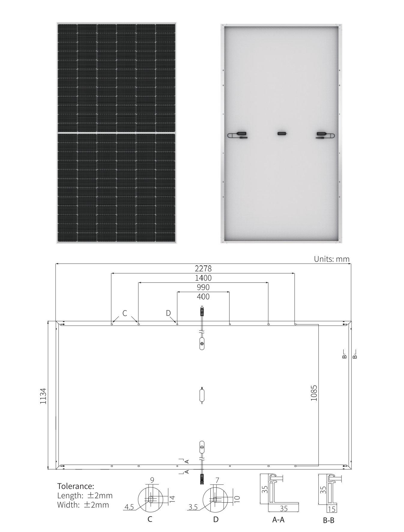 LONGi LS72-550M 550W 72/144-Cell Half-Cut Silver Frame 35mm Solar Module