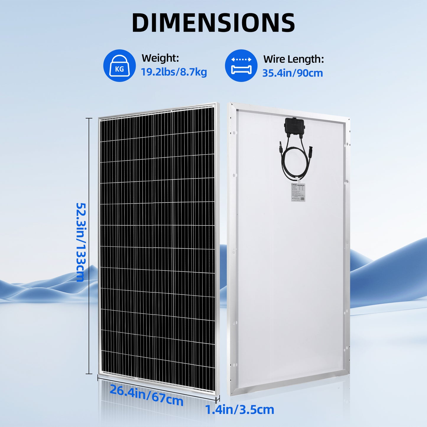 Irico 340W Mono-crystallion Solar Panels 340Watts (170W*2PCs)