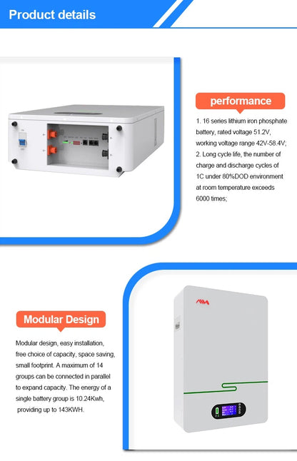 2.5KW IRICO Power Wall 51.2V Lifepo4 Home Energy Storage Unit