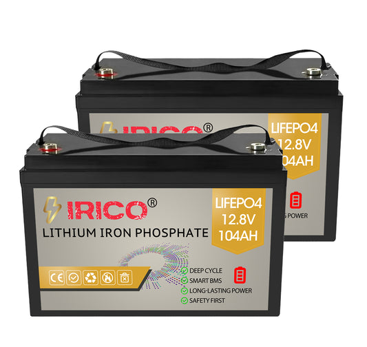 Irico Lifepo4 Lithium Iron Phosphate Battery 12V 100AH - 2PK