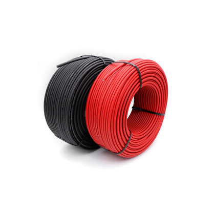 Solar photovoltaic DC cable TUV EN50618:2014 H1Z2Z2-K Black and Red -100M/328FT