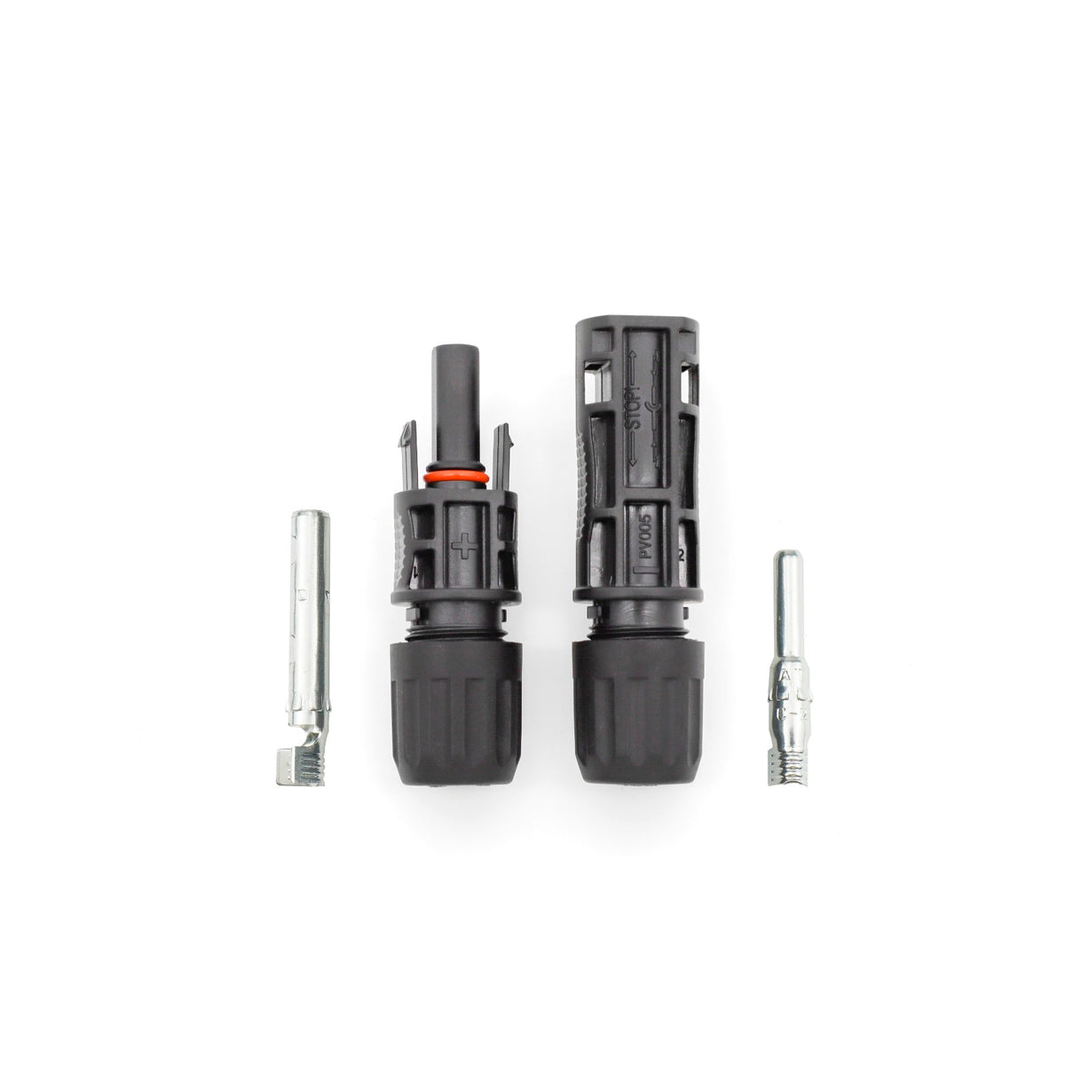 IRICO male and female solar connectors with metal contacts